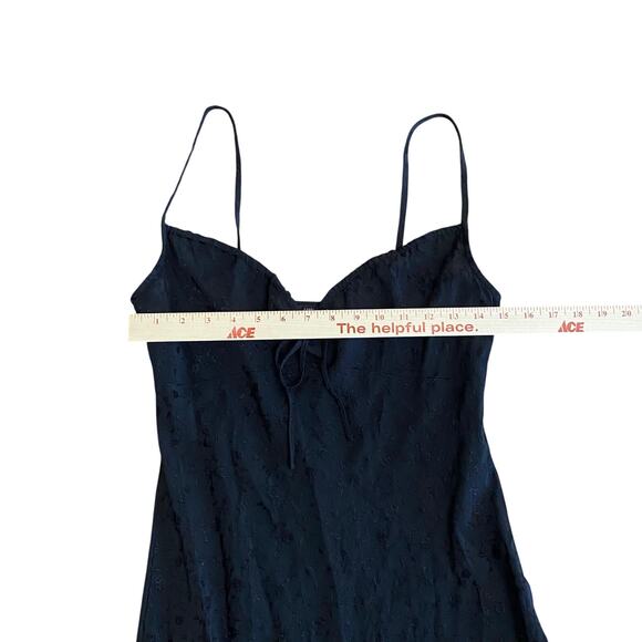 Forever 21 Floral Embroidered Maxi Dress Womens Size S Black Whimsygoth - Picture 4 of 10